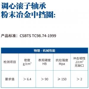 铁基粉末冶金调心滚子轴承中挡圈的优势